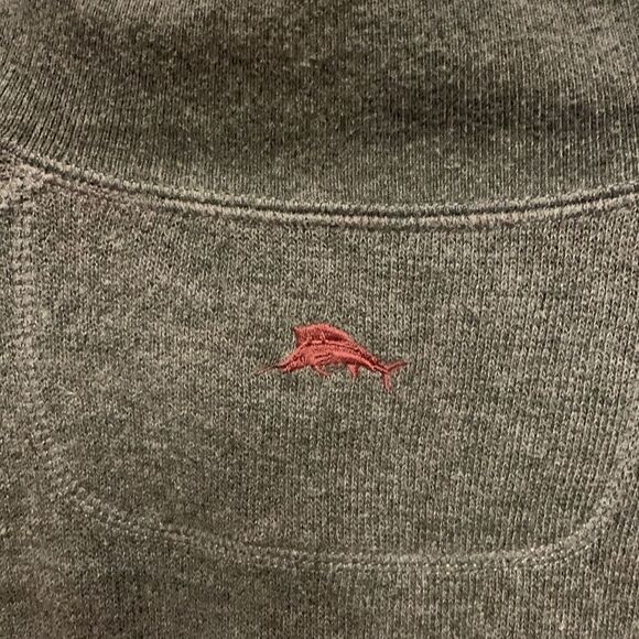 Tommy Bahama Gray Wine Reversible 1/4 Zip Long Sleeve Pullover Sweater Size 2XL - Picture 11 of 15
